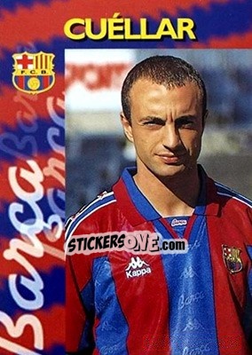 Cromo Cuellar - FC Barcelona 1996-1997 - Panini