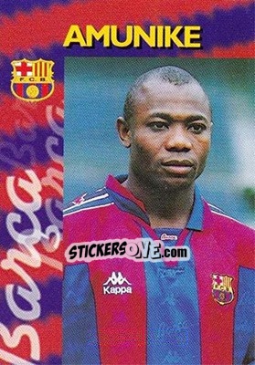 Sticker Amunike - FC Barcelona 1996-1997 - Panini