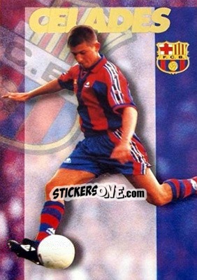 Cromo Celades - FC Barcelona 1996-1997 - Panini