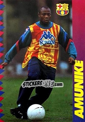 Cromo Amunike - FC Barcelona 1996-1997 - Panini