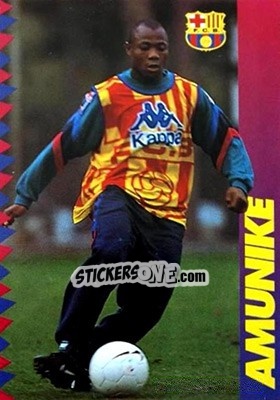 Sticker Amunike - FC Barcelona 1996-1997 - Panini