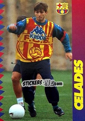 Cromo Celades - FC Barcelona 1996-1997 - Panini