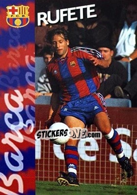 Sticker Rufete - FC Barcelona 1996-1997 - Panini