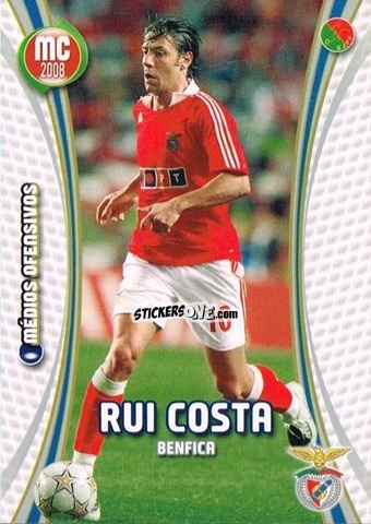 Sticker Rui Costa - Megacraques 2007-2008 n. 78 - Panini