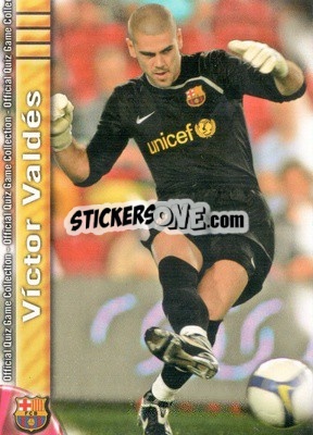 Cromo Víctor Valdés - Campeonato Nacional De Liga 2009-2010 - Mundicromo
