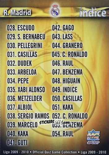 Sticker Indice - Campeonato Nacional De Liga 2009-2010 n. 49 - Mundicromo