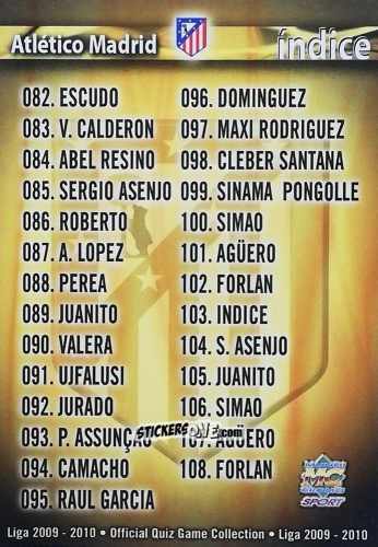 Cromo Indice - Campeonato Nacional De Liga 2009-2010 n. 103 - Mundicromo