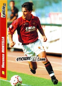 Figurina Vincenzo Montella - Pianeta Calcio 1999-2000 - Ds