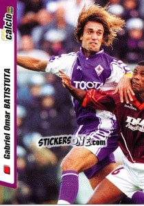 Cromo Gabriel Omar Batistuta - Pianeta Calcio 1999-2000 - Ds