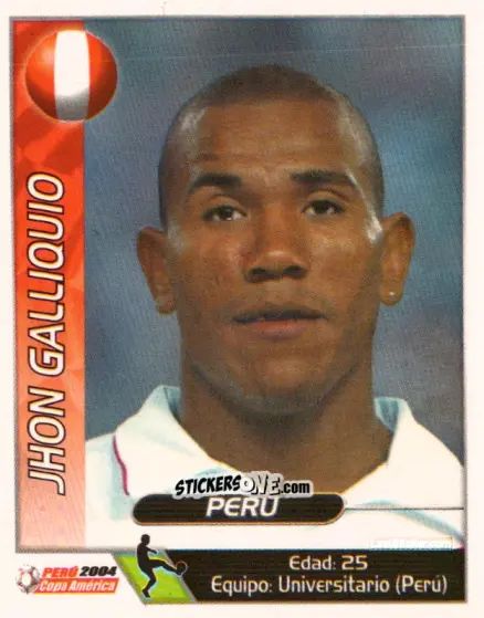 Sticker Jhon Galliquio - Copa América. Perù 2004 n. 36 - Navarrete