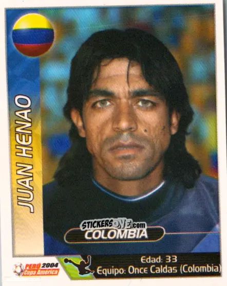 Sticker Juan Henao - Copa América. Perù 2004 n. 48 - Navarrete