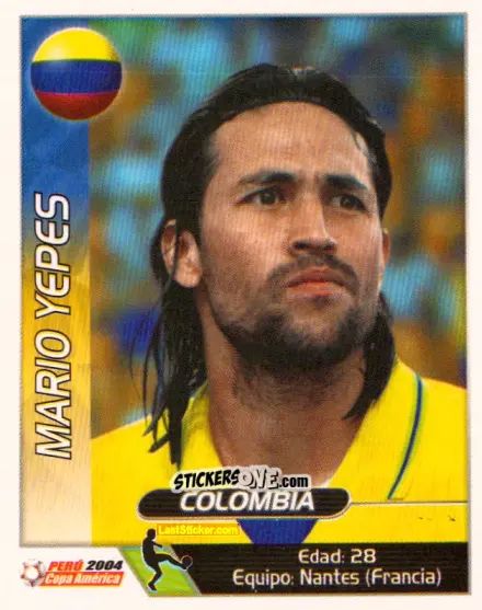 Sticker Mario Yepes - Copa América. Perù 2004 n. 50 - Navarrete