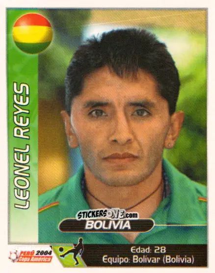 Sticker Leonel Reyes - Copa América. Perù 2004 n. 90 - Navarrete