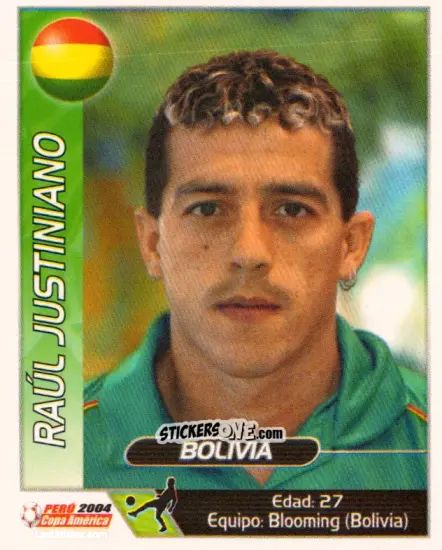 Sticker Raul Justiniano - Copa América. Perù 2004 n. 91 - Navarrete