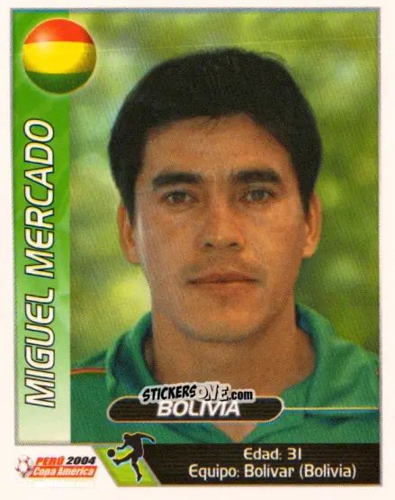 Sticker Miguel Mercado - Copa América. Perù 2004 n. 93 - Navarrete
