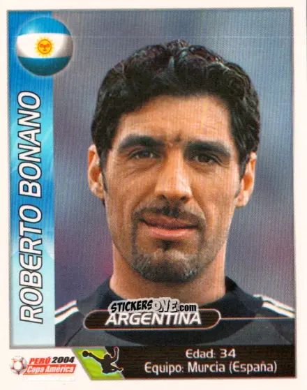 Cromo Roberto Bovano - Copa América. Perù 2004 n. 106 - Navarrete