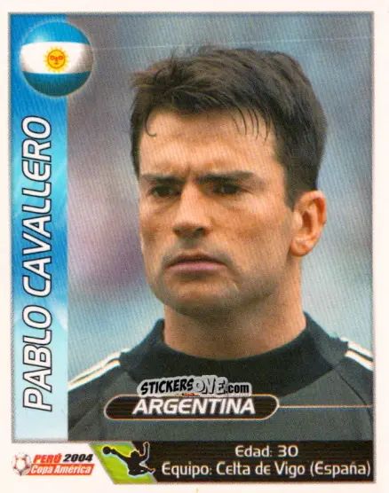 Sticker Pablo Cavallero - Copa América. Perù 2004 n. 107 - Navarrete