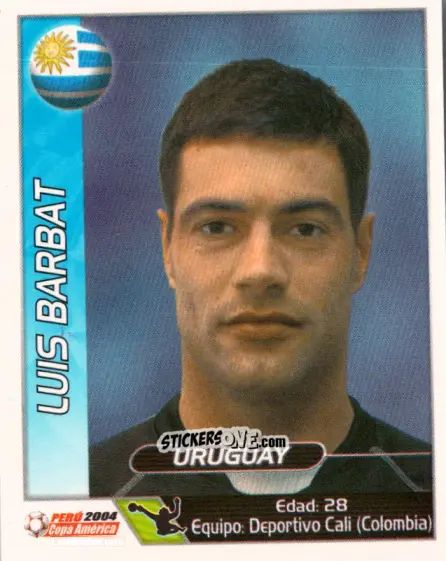 Sticker Luis Barbat - Copa América. Perù 2004 n. 124 - Navarrete