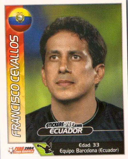Sticker Francisco Cevallos - Copa América. Perù 2004 n. 157 - Navarrete