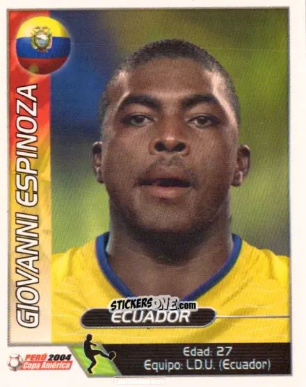Sticker Giovanni Espinoza - Copa América. Perù 2004 n. 159 - Navarrete