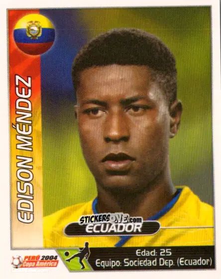 Figurina Edison Mendez - Copa América. Perù 2004 n. 164 - Navarrete