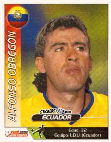 Figurina Alfonso Obregon - Copa América. Perù 2004 n. 165 - Navarrete