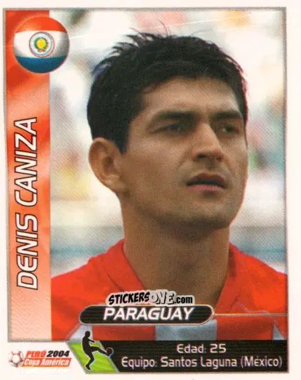 Sticker Denis Caniza - Copa América. Perù 2004 n. 201 - Navarrete
