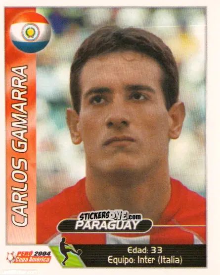 Sticker Carlos Gamarra - Copa América. Perù 2004 n. 205 - Navarrete
