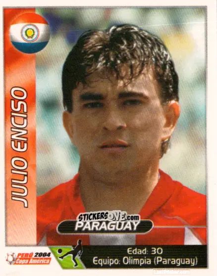 Sticker Julio Enciso - Copa América. Perù 2004 n. 208 - Navarrete