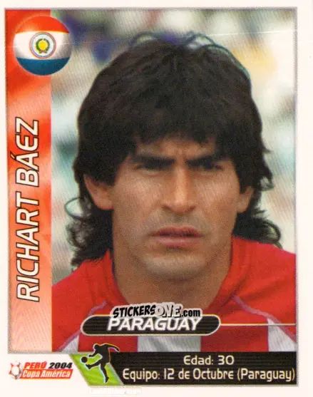 Sticker Richart Baez - Copa América. Perù 2004 n. 213 - Navarrete