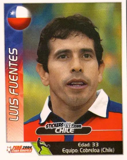 Cromo Luis Fuentes - Copa América. Perù 2004 n. 238 - Navarrete