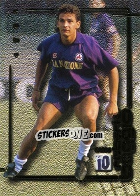 Sticker Fiorentina - Roberto Baggio Cards 1999 n. 17 - Panini