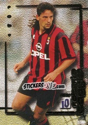 Sticker Milan - Roberto Baggio Cards 1999 n. 30 - Panini