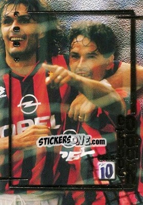 Sticker Milan - Roberto Baggio Cards 1999 n. 31 - Panini