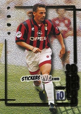 Sticker Milan - Roberto Baggio Cards 1999 n. 32 - Panini