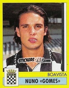 Cromo Nuno Gomes - Futebol 1995-1996 - Panini