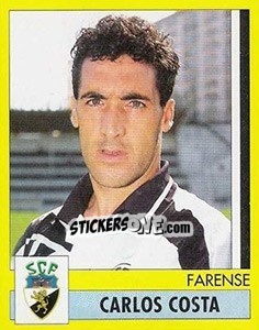 Cromo Carlos Costa - Futebol 1995-1996 - Panini