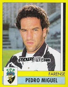 Cromo Pedro Miguel - Futebol 1995-1996 - Panini
