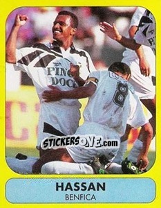 Sticker Hassan (Benfica) - Futebol 1995-1996 - Panini