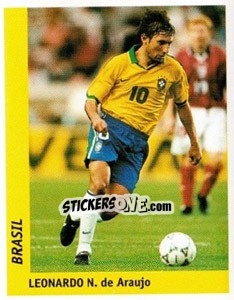 Sticker Leonardo N. De Araujo - World Cup France 98 n. 28 - Ds