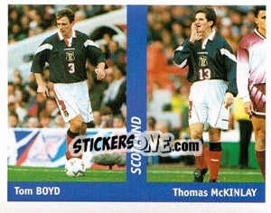Cromo Tom Boyd / Thomas Mckinlay - World Cup France 98 n. 35 - Ds