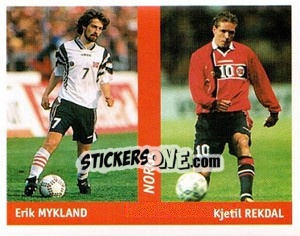Sticker Erik Mykland / Kjetil Rekdal - World Cup France 98 n. 44 - Ds
