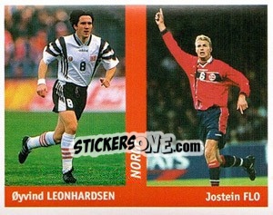 Sticker Oyvind Leonhardsen / Jostein Flo - World Cup France 98 - Ds