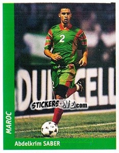 Cromo Abdelkrim Saber - World Cup France 98 - Ds