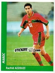 Cromo Rachid Azzouzi - World Cup France 98 - Ds