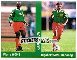 Sticker Pierre Wome/Rigobert Song Bahanag - World Cup France 98 - Ds