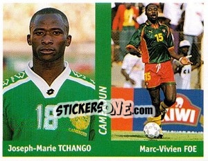 Sticker Joseph-Marie Tchango / Marc-Vivien Foe - World Cup France 98 n. 111 - Ds