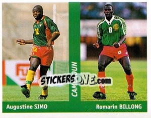 Sticker Augustine Simo / romarin Billong - World Cup France 98 - Ds