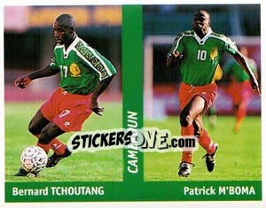 Sticker Bernard Tchoutang / Patrick Mboma - World Cup France 98 - Ds