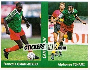 Sticker Francois Omam-Biyikk / Alphonse Tchami - World Cup France 98 n. 114 - Ds